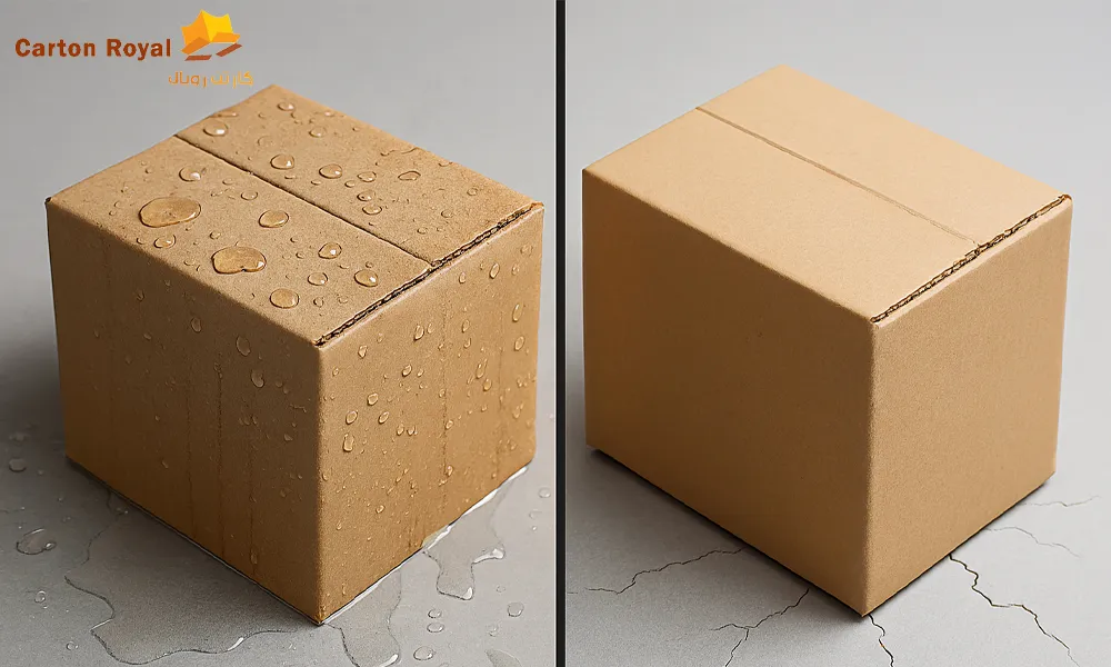 مقایسه کارتن ضد رطوبت و معمولی
